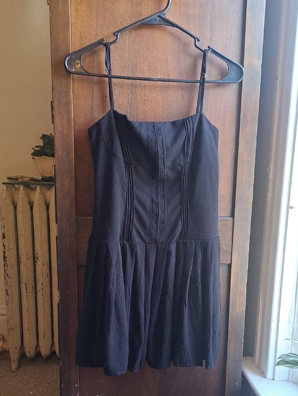 Blanco By Nature Size Med Black 100% Viscose Strappy Mini Dress